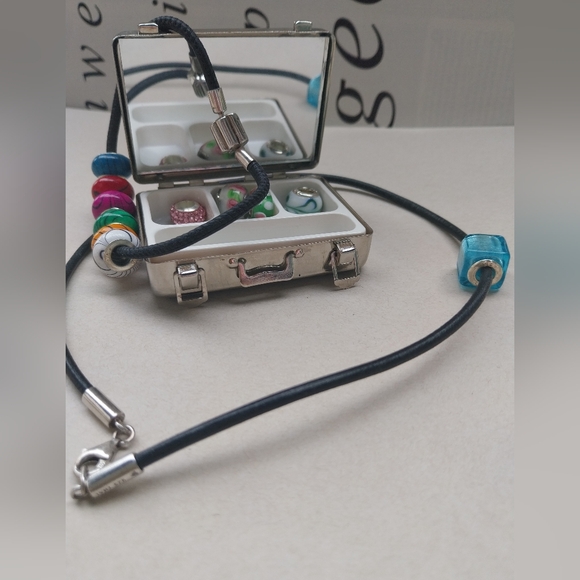 Sterling Silver Colorful Beaded Necklace - Picture 10 of 16